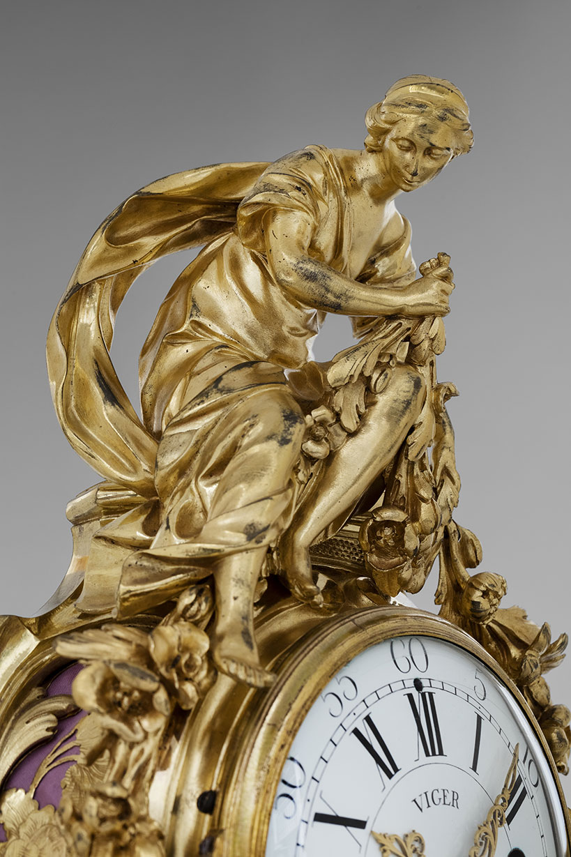 Pendule Ancienne En Forme De Château – Horloge De Bureau Vintage
