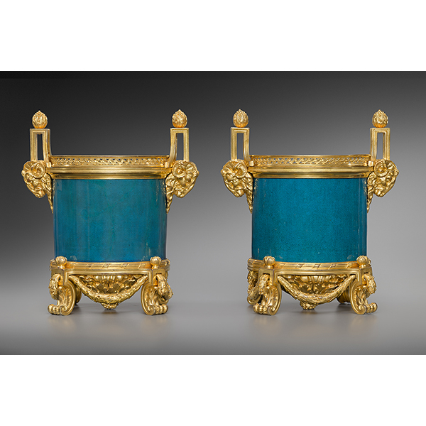 A pair of neo-classical cachepots