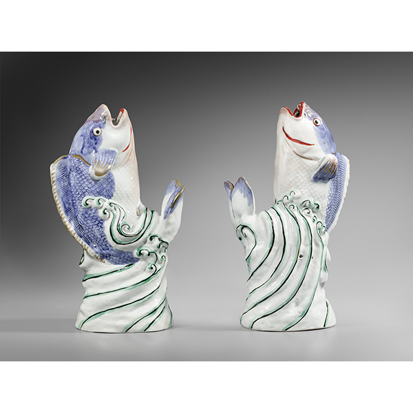 A pair of Arita Carp